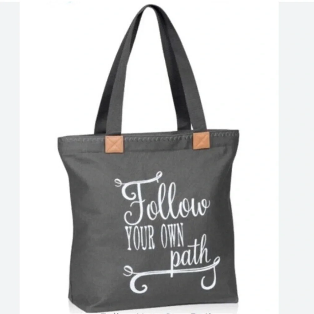 THIRTY ONE Canvas WANDER Tote Follow Your Own Path - Picture 1 of 11